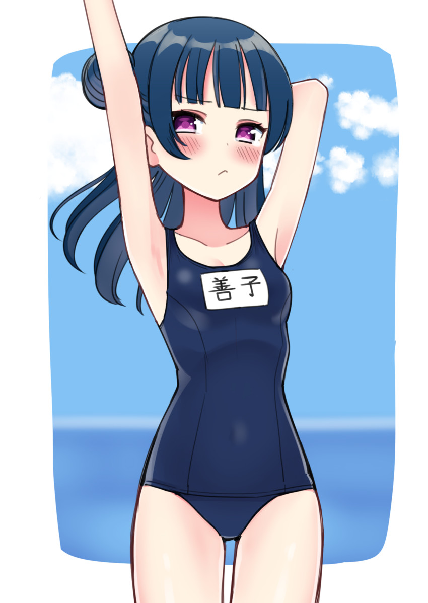 tsushima yoshiko (love live! and 1 more) drawn by deadnooodles