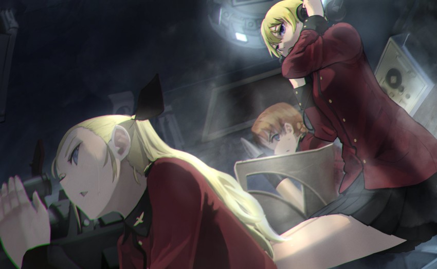 darjeeling, orange pekoe, and assam (girls und panzer) drawn by epitaph_(1122)