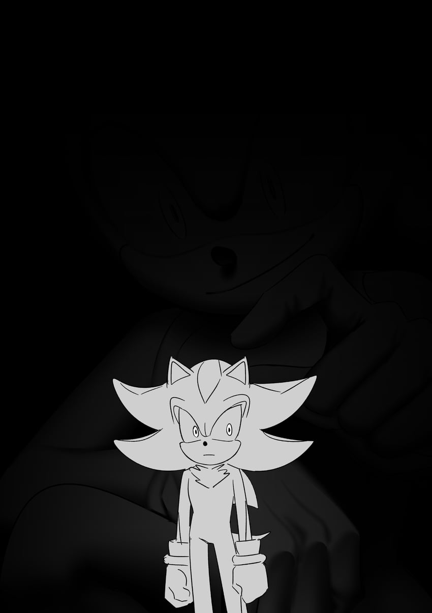 sonic the hedgehog and shadow the hedgehog (sonic) drawn by hyeon_sonic