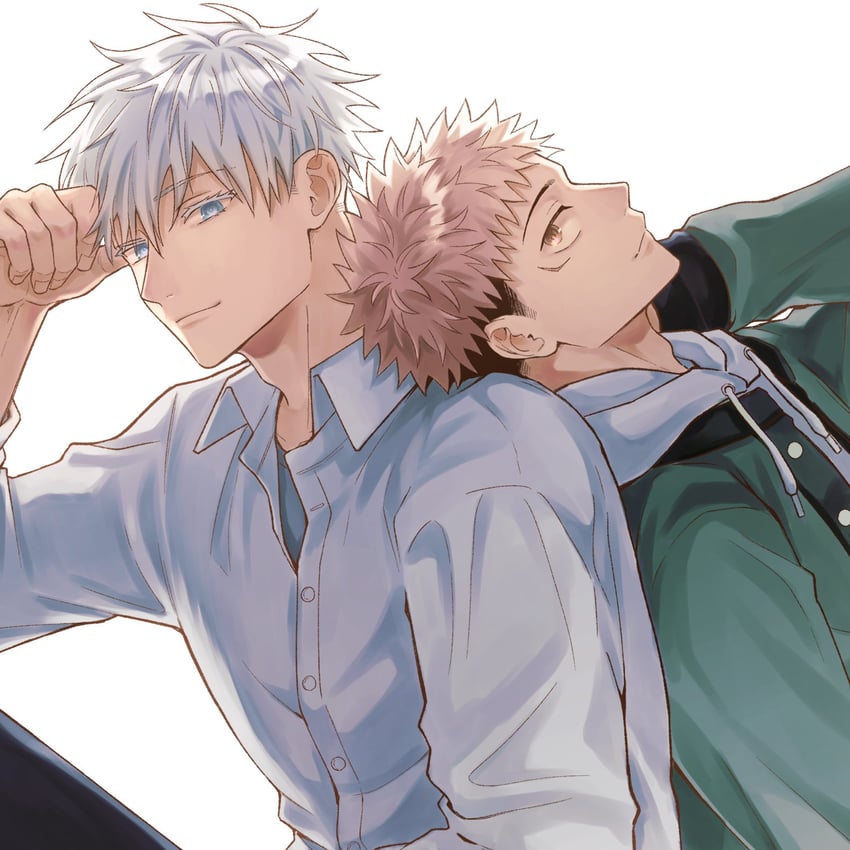 gojou satoru and itadori yuuji (jujutsu kaisen) drawn by tsui_1016