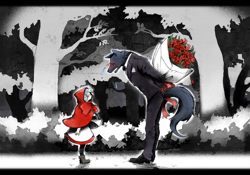 little red riding hood (original and 1 more) drawn by mochiyoshi