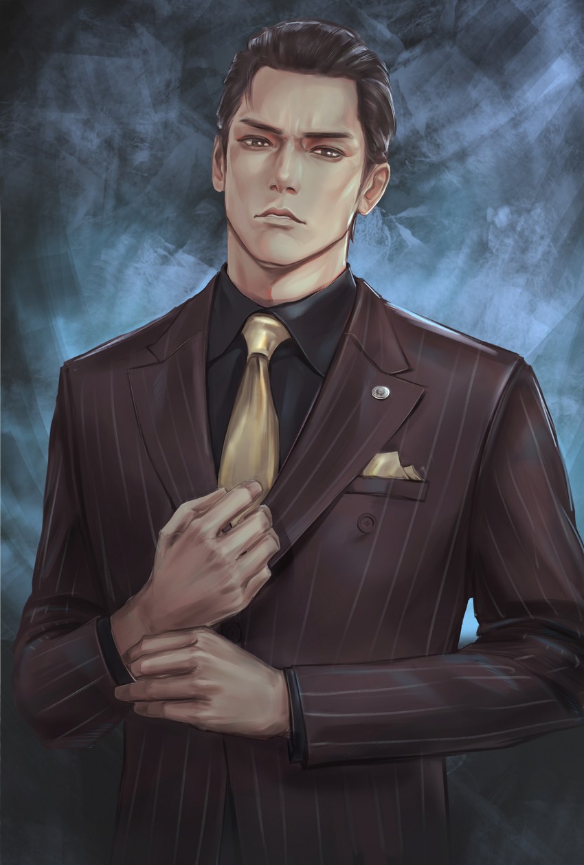 mine yoshitaka (ryuu ga gotoku and 1 more) drawn by jujuju