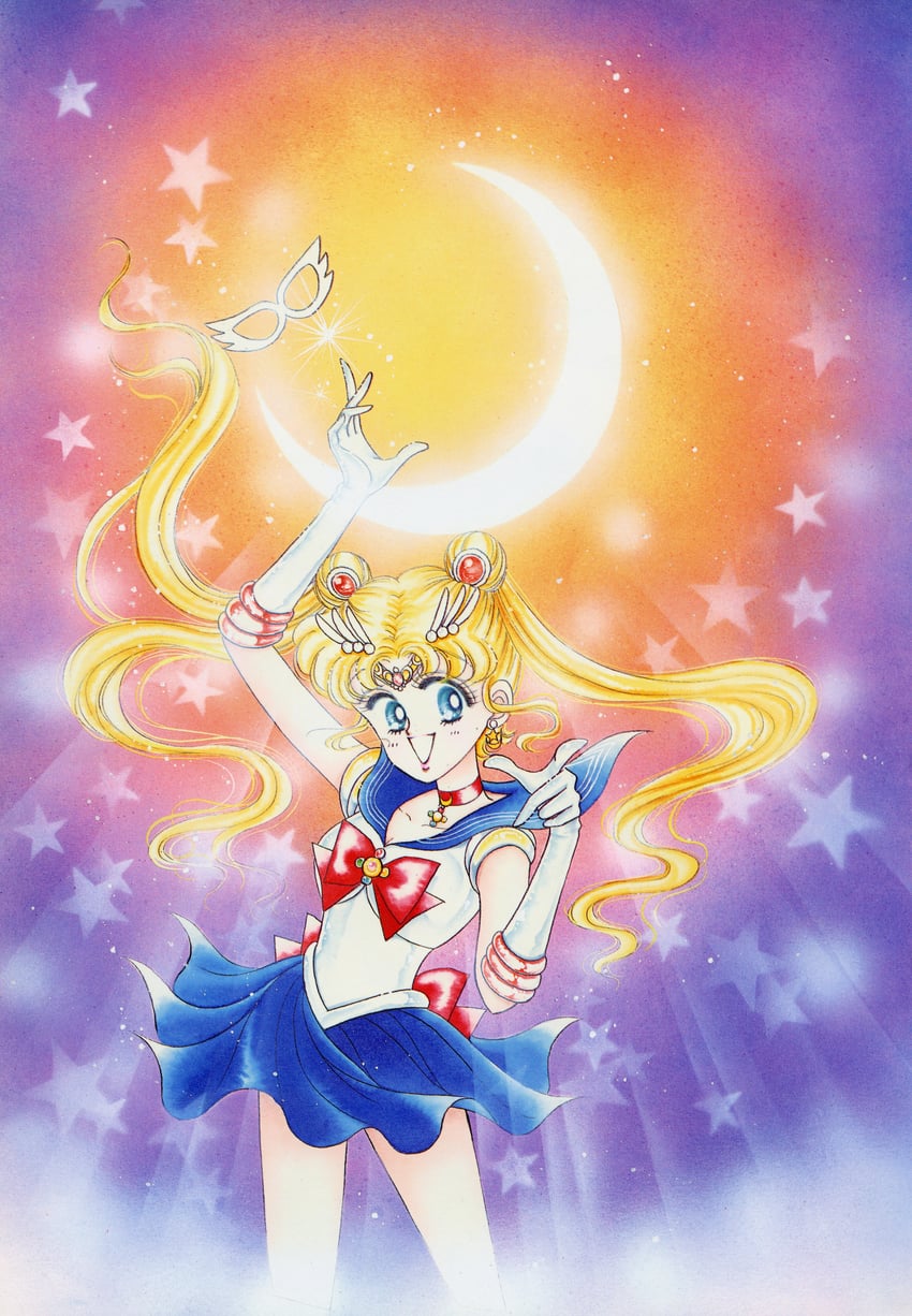 tsukino usagi and sailor moon (bishoujo senshi sailor moon) drawn by takeuchi_naoko