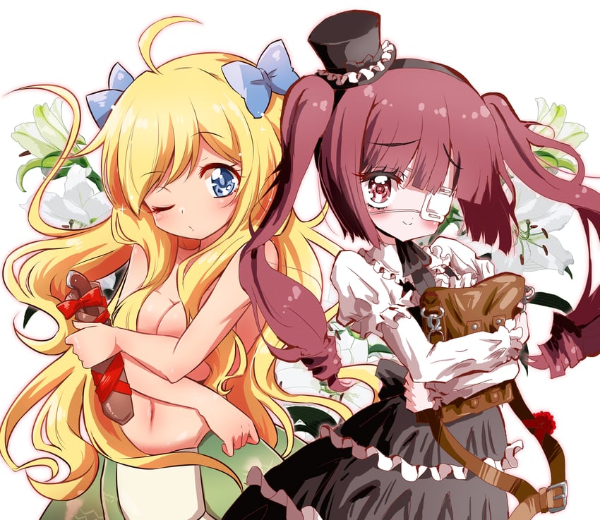 jashin-chan and hanazono yurine (jashin-chan dropkick) drawn by muu_rian