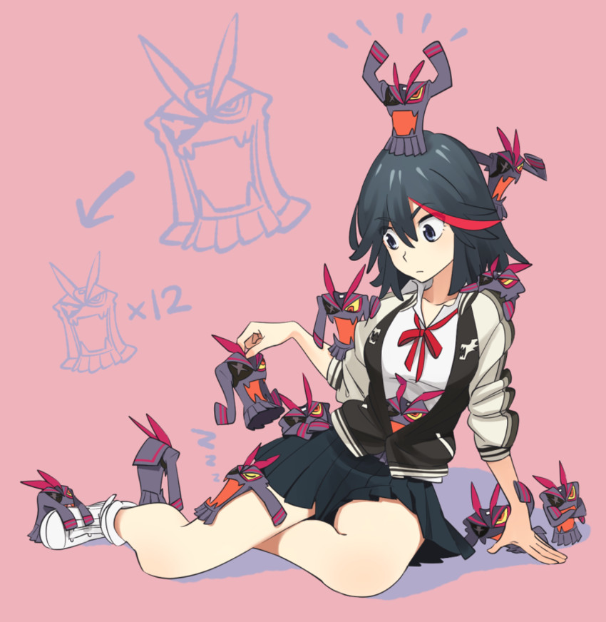 matoi ryuuko and senketsu (kill la kill) drawn by o-nashi_neko