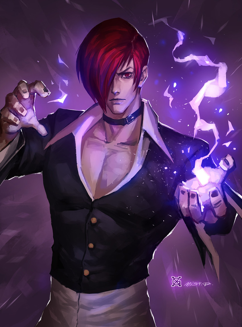 yagami iori (the king of fighters) drawn by xiaoguimist