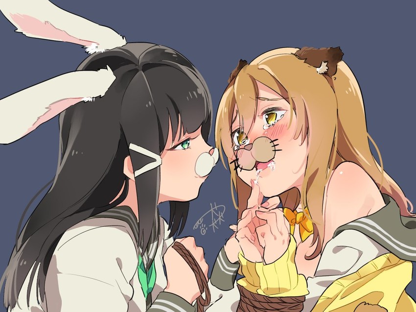 kurosawa dia and kunikida hanamaru (love live! and 1 more) drawn by tsumujikaze74