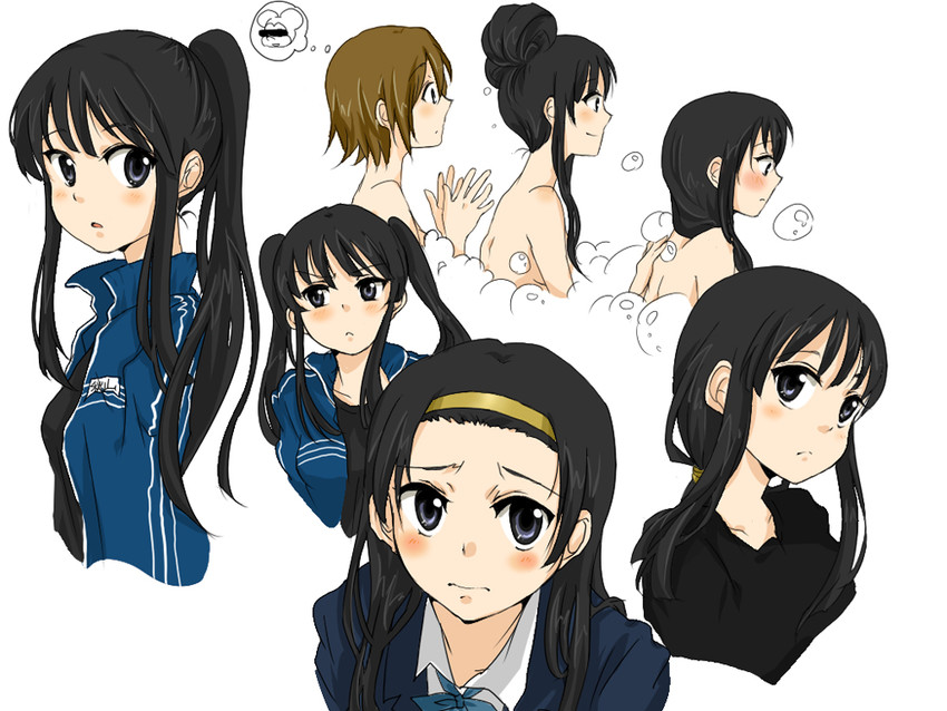 akiyama mio, nakano azusa, tainaka ritsu, and mickey mouse (k-on! and 1 more)
