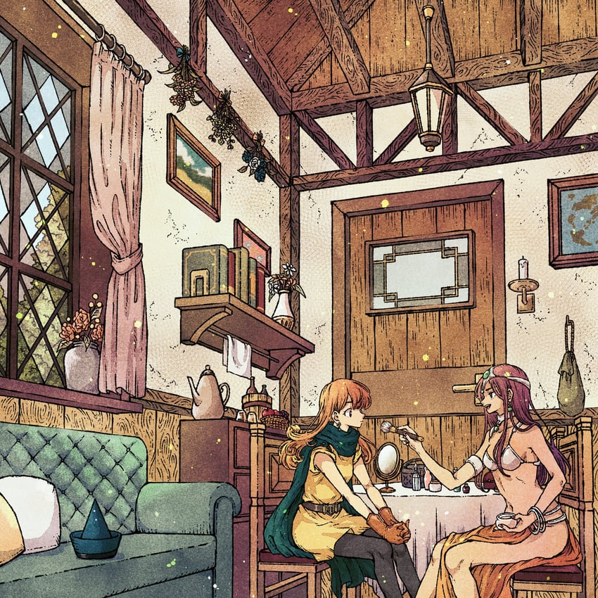 manya and alena (dragon quest and 1 more) drawn by toriga