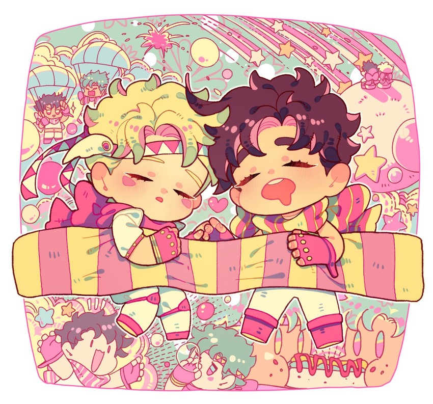 joseph joestar and caesar anthonio zeppeli (jojo no kimyou na bouken and 1 more) drawn by amandasu
