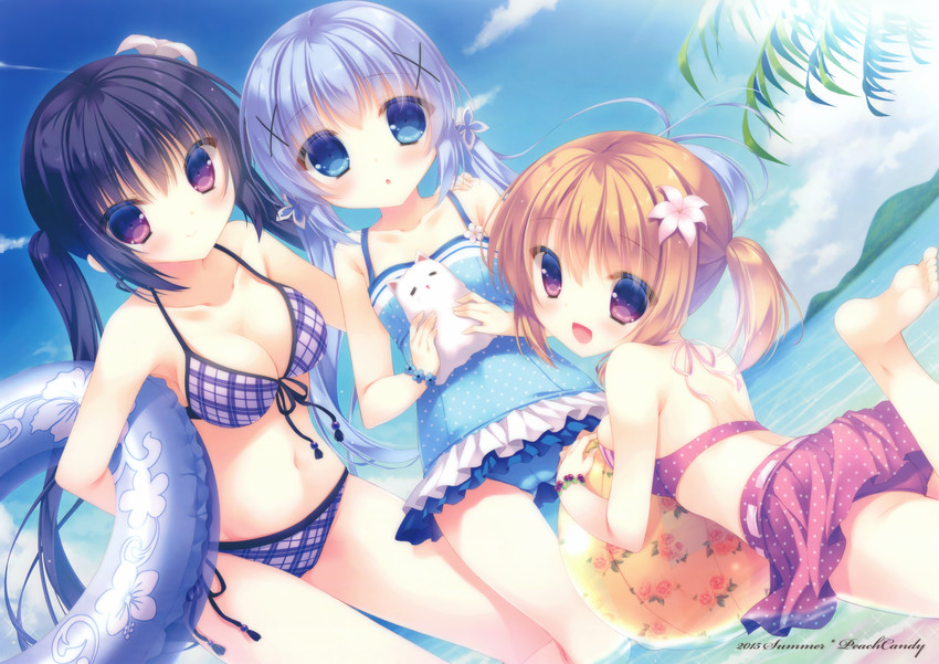 kafuu chino, hoto cocoa, tippy, and tedeza rize (gochuumon wa usagi desu ka?) drawn by yukie_(peach_candy)