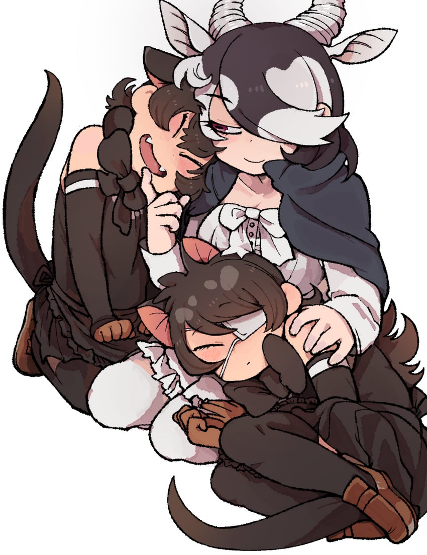 australian devil, tasmanian devil, and blackbuck (kemono friends) drawn by igarashi_(nogiheta)