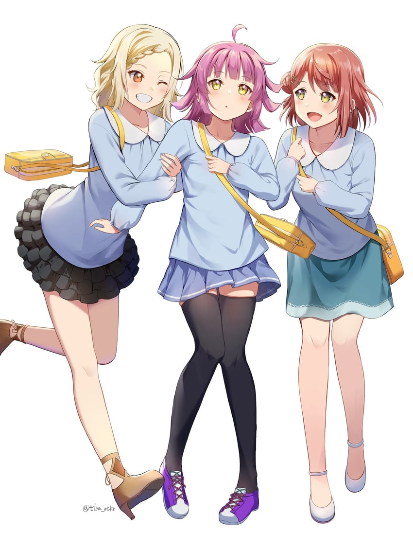 uehara ayumu, tennoji rina, and miyashita ai (love live! and 1 more) drawn by mia_(fai1510)