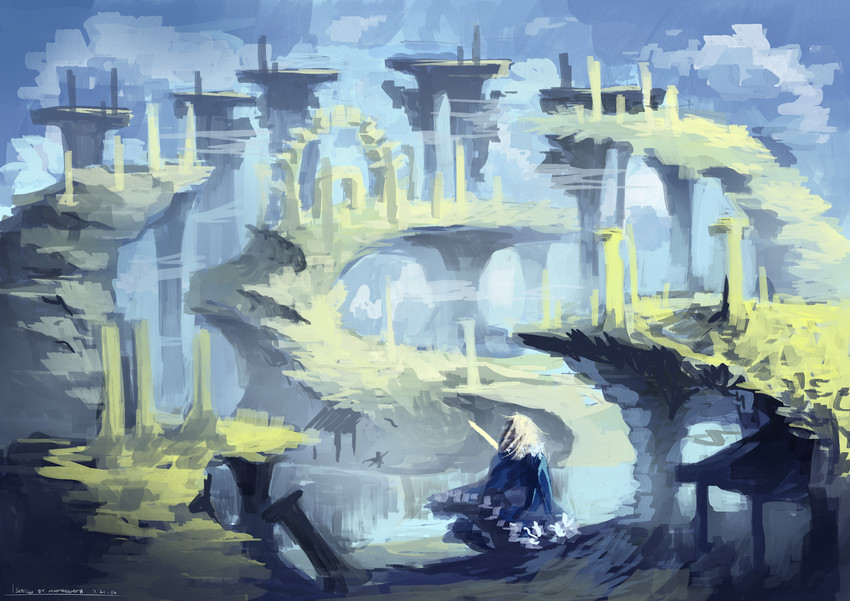 artoria pendragon and saber (fate and 1 more) drawn by moryapanima