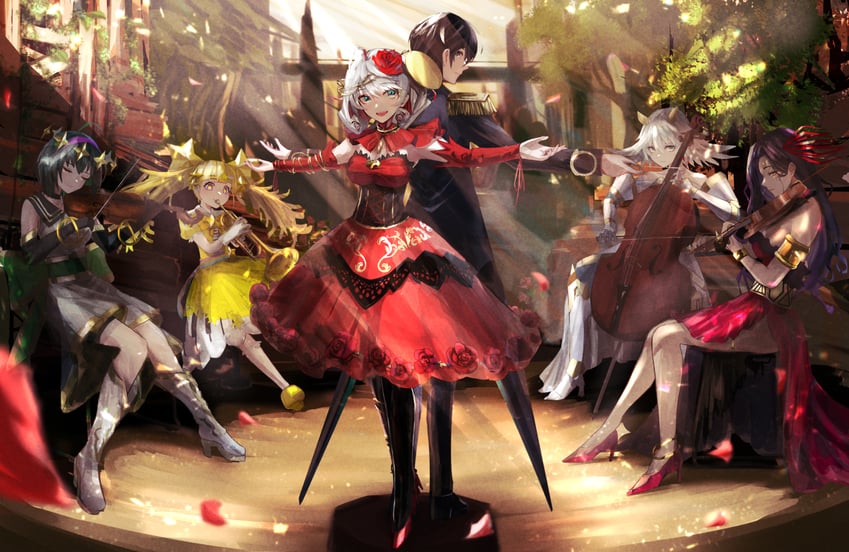 destiny, anna schneider, asahina takt, twinkle star, jupiter, and 2 more (takt op.) drawn by rakasei5050