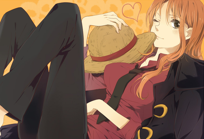 nami (one piece and 1 more) drawn by karuha