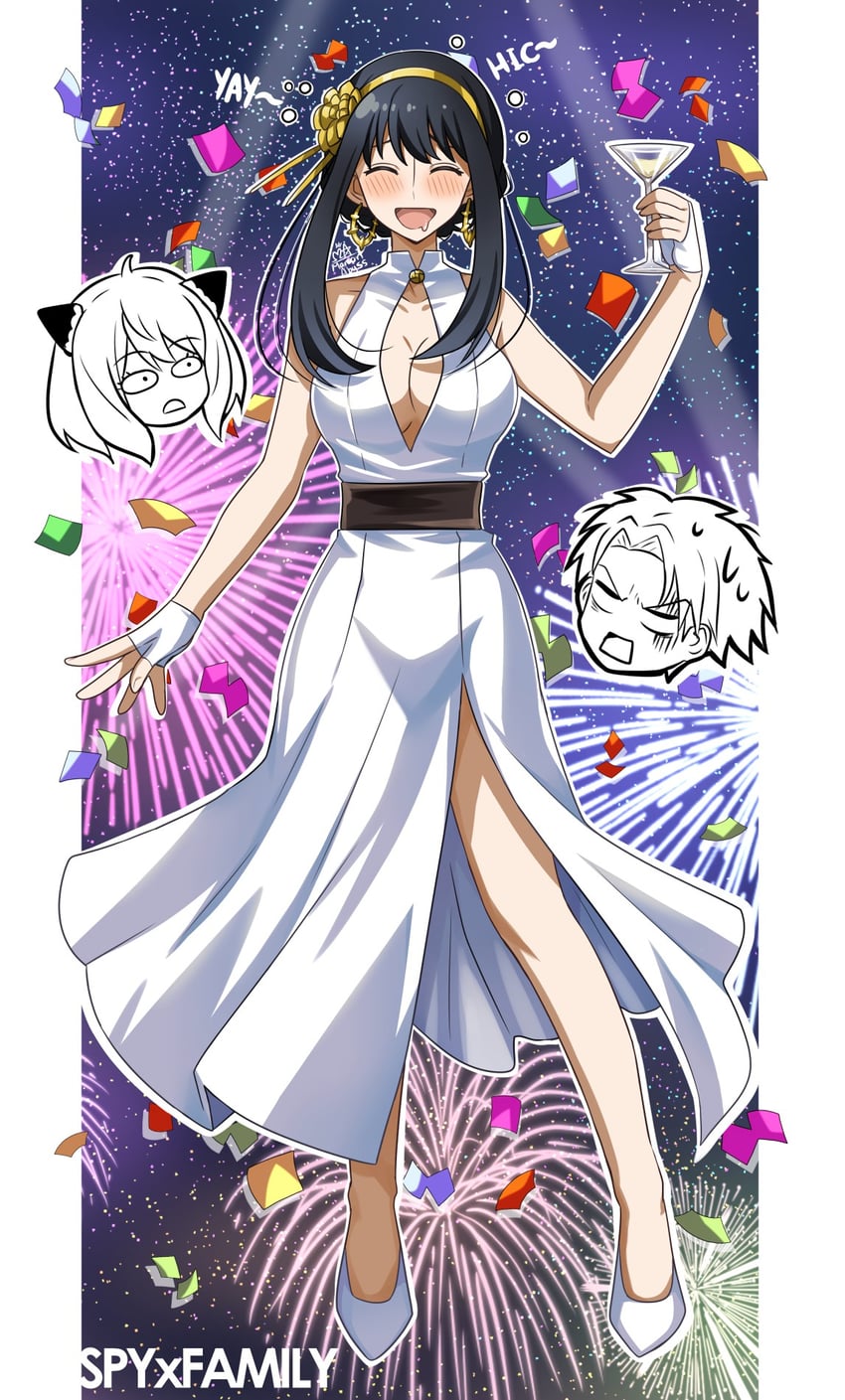 yor briar, anya, and twilight (spy x family) drawn by maroonabyss