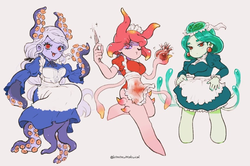 medusa, marina, and molly (omori) drawn by ippaiotabe_mkw
