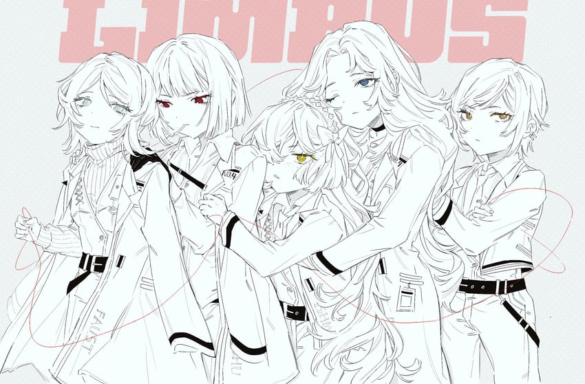 ishmael, faust, ryoshu, outis, and rodion (project moon and 1 more) drawn by meijiichigo