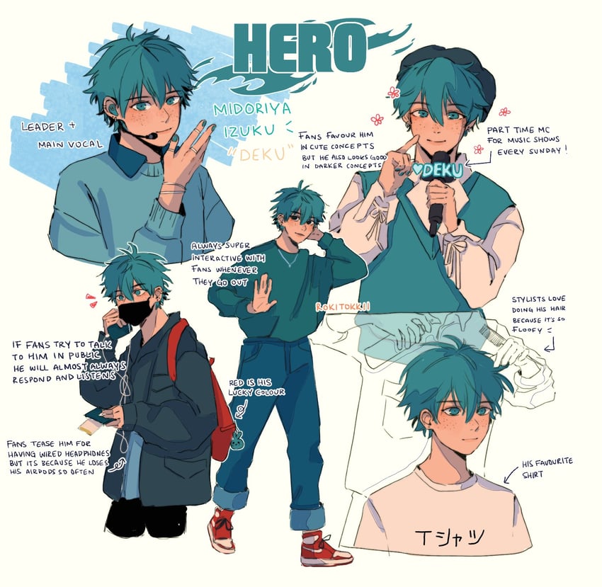 midoriya izuku (boku no hero academia) drawn by tomii_(gegofish)