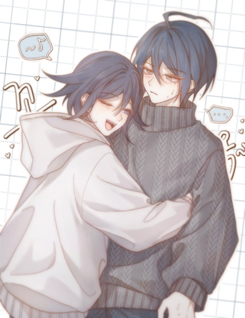 oma kokichi and saihara shuichi (danganronpa and 1 more) drawn by han_(hd_d26)