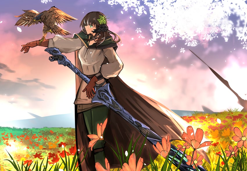 warrior of light and samurai (original and 2 more) drawn by arya_melati