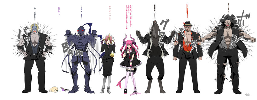 elizabeth bathory, frankenstein's monster, berserker, heracles, neco-arc, and 4 more (fate and 7 more) drawn by shimaneko