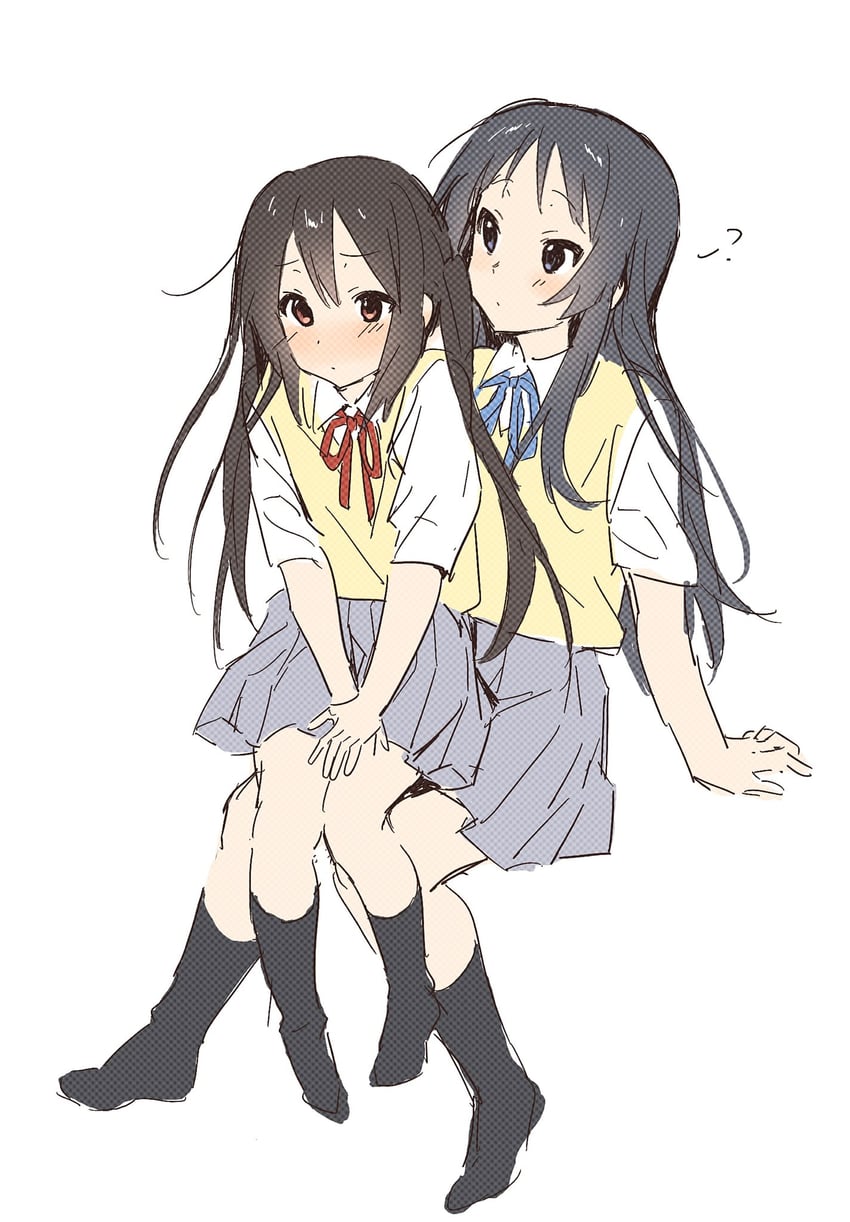 akiyama mio and nakano azusa (k-on!) drawn by shaofangziran