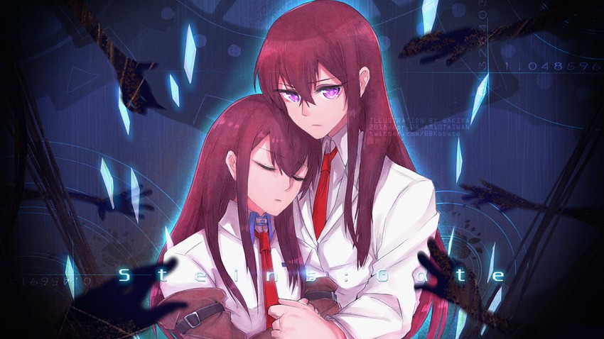 makise kurisu (science adventure and 1 more) drawn by akiya_doubao
