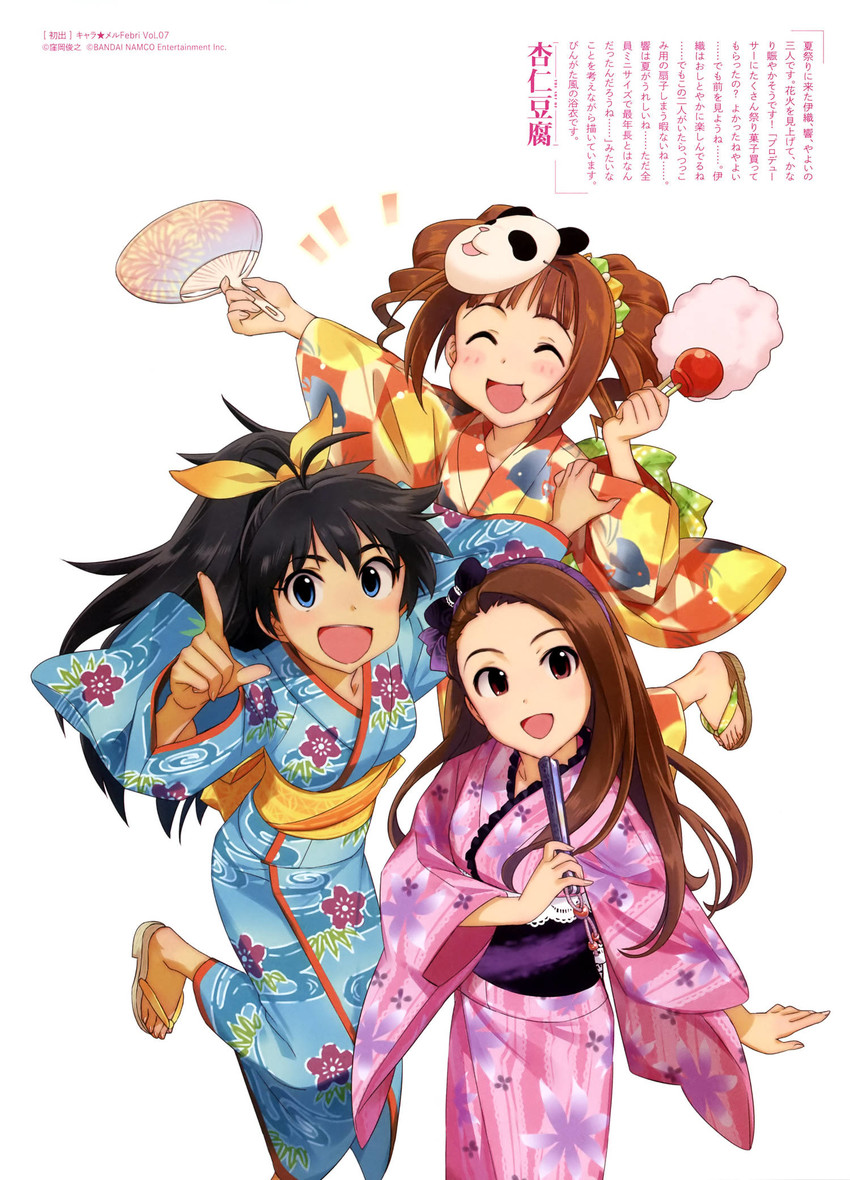 minase iori, ganaha hibiki, and takatsuki yayoi (idolmaster) drawn by annindoufu_(oicon)