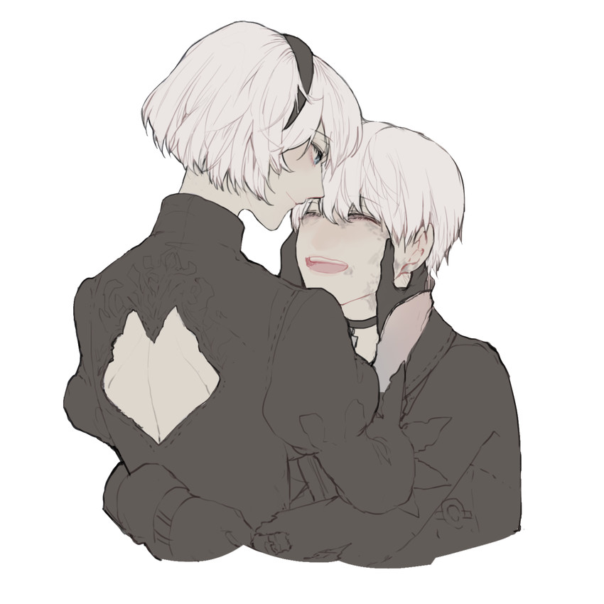 2b and 9s (nier and 1 more) drawn by nahonanaho