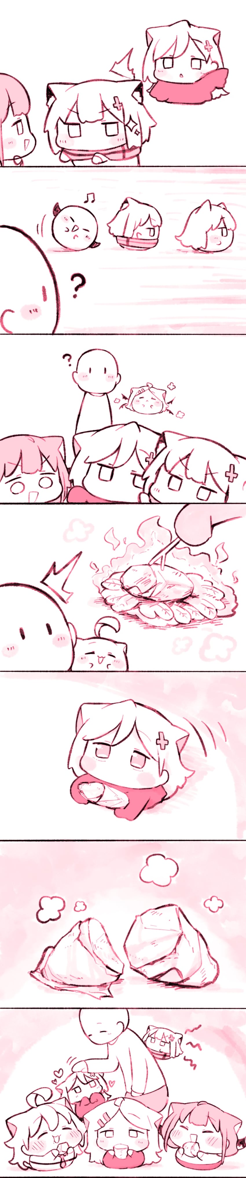 sensei, hina, shiroko, hoshino, aru, and 1 more (blue archive) drawn by urode
