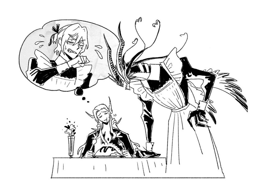 antonio salieri and wolfgang amadeus mozart (fate and 1 more) drawn by ajd145