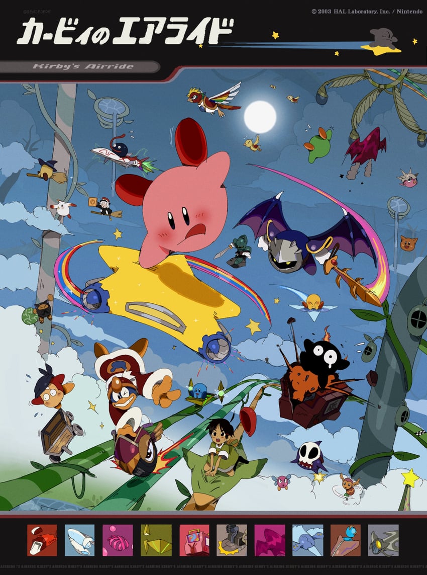 kirby, meta knight, king dedede, bandana waddle dee, adeleine, and 15 more (kirby and 1 more) drawn by bendedede
