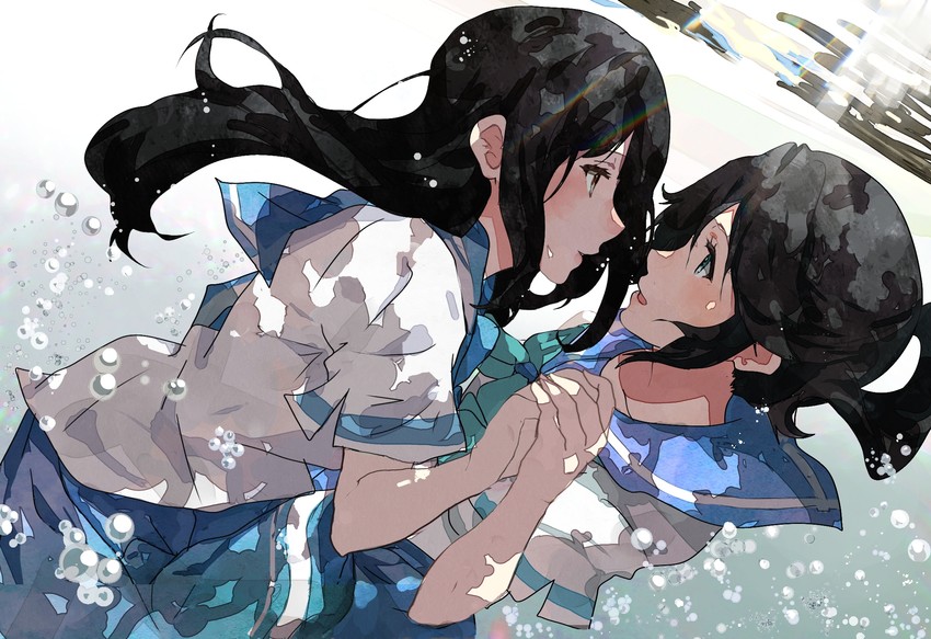 yoroizuka mizore and kasaki nozomi (hibike! euphonium and 1 more) drawn by kataru_(ubw-emiya)
