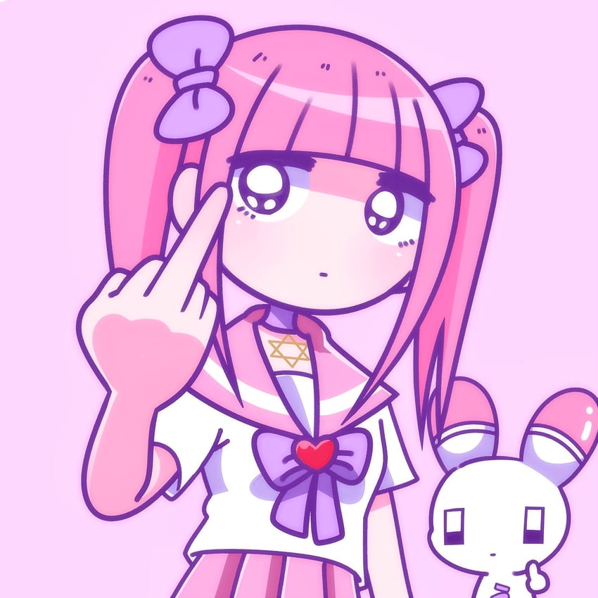 menhera-chan and usatan (menhera-chan) drawn by ezaki_bisuko