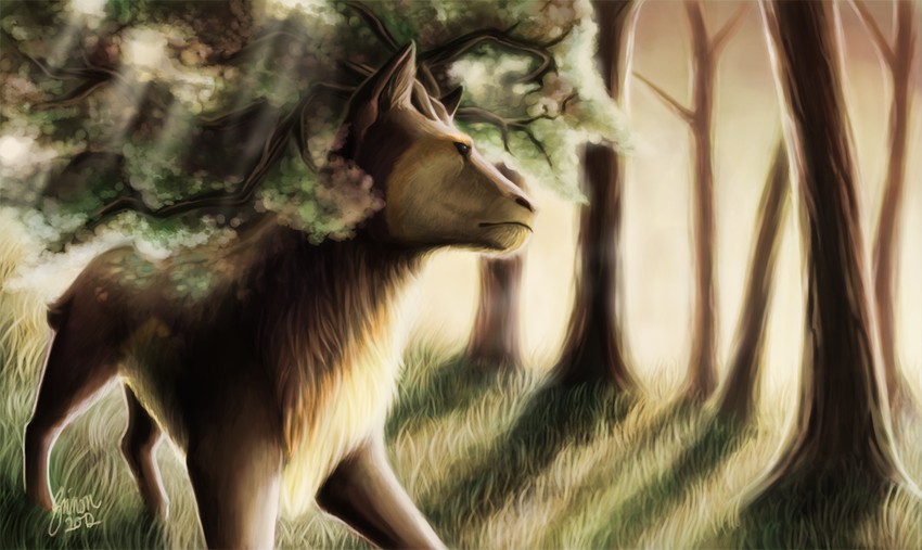 sawsbuck (pokemon) drawn by shadeofshinon