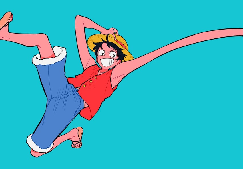 monkey d. luffy (one piece) drawn by a_dzu_(hnm_knm_04)