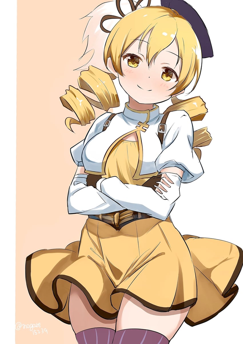 tomoe mami (mahou shoujo madoka magica and 1 more) drawn by nagare_(flow)