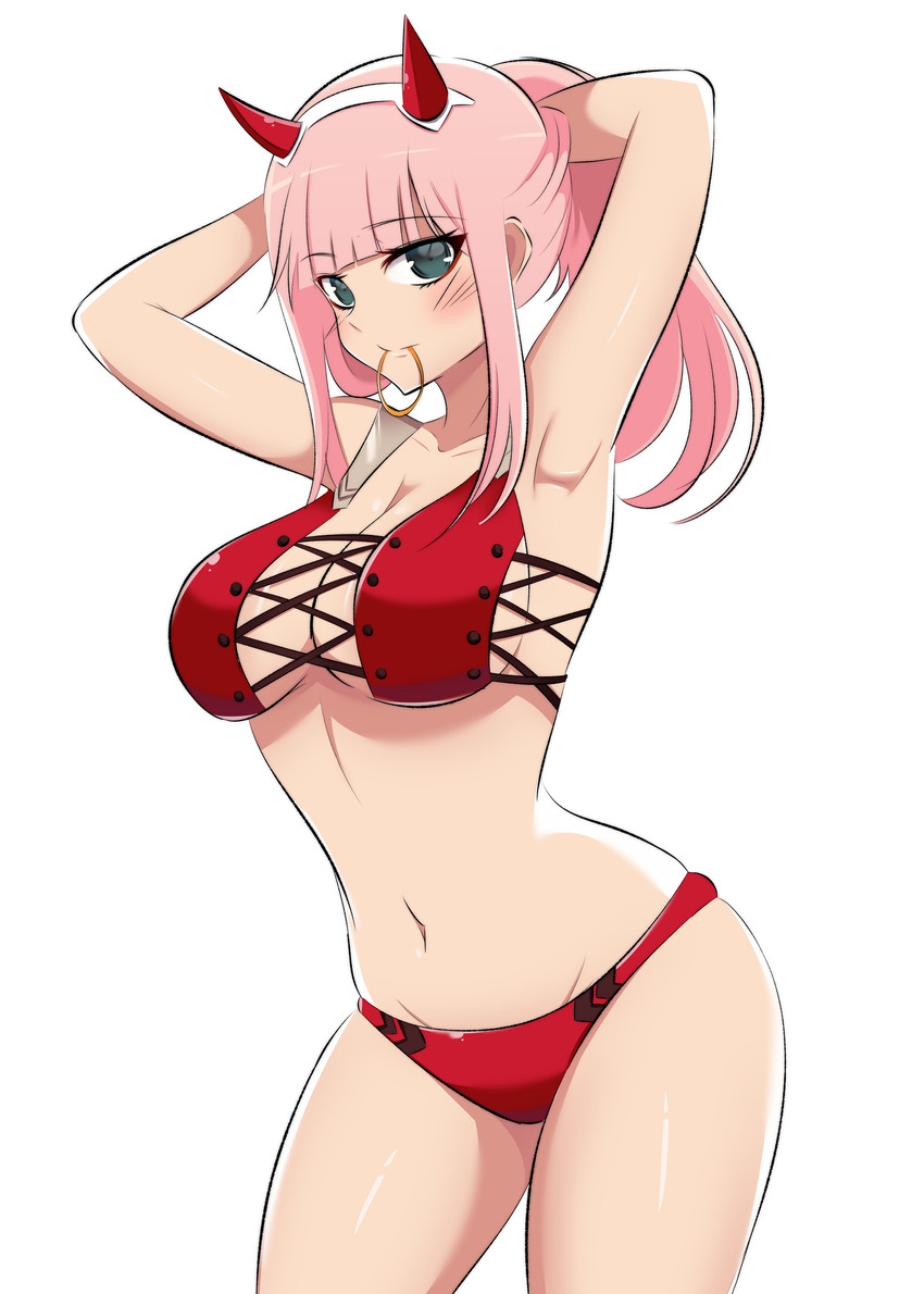 zero two (darling in the franxx) drawn by zuyu_(zuyuzuyu6)