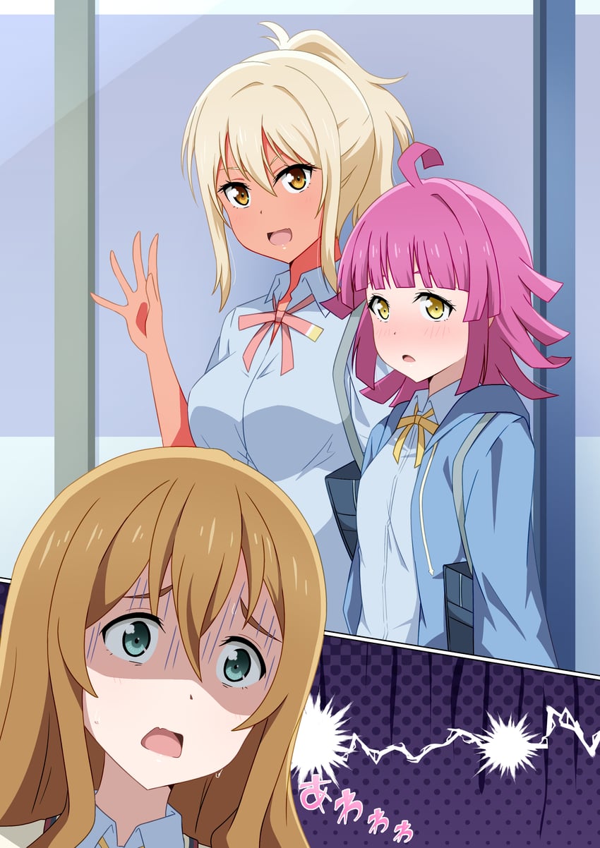 tennoji rina, miyashita ai, and asagi (love live! and 2 more) drawn by hoenn_(jgm1102)