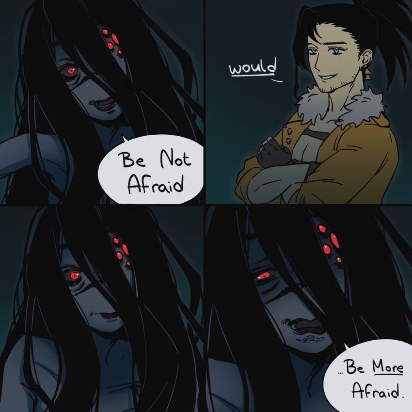 josuiji shinri and ayano (holostars and 2 more) drawn by tarushka