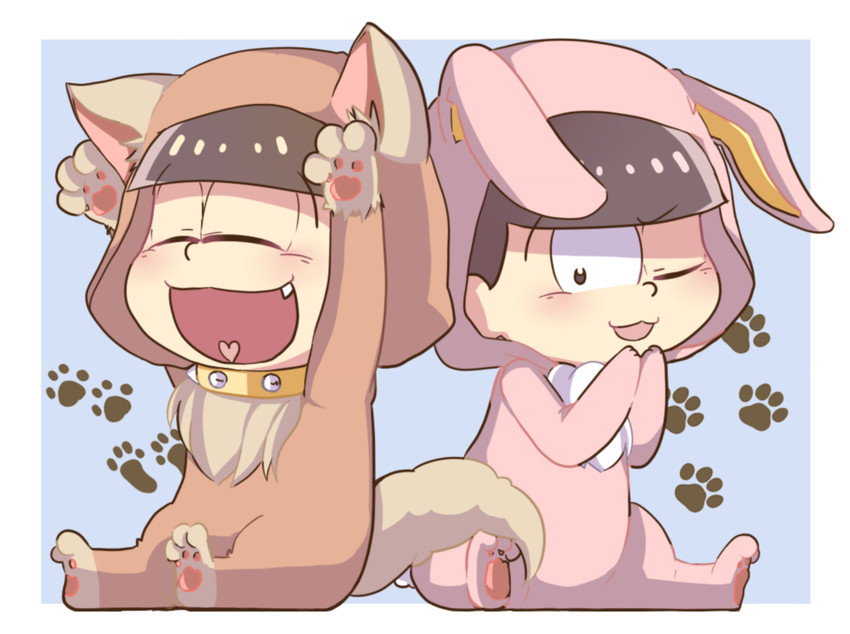 matsuno jyushimatsu and matsuno todomatsu (osomatsu and 1 more) drawn by koineko_(aph0310)