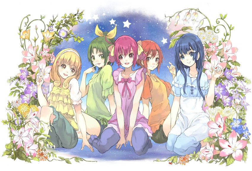 midorikawa nao, kise yayoi, aoki reika, hino akane, and hoshizora miyuki (precure and 1 more) drawn by toromi_chuuka