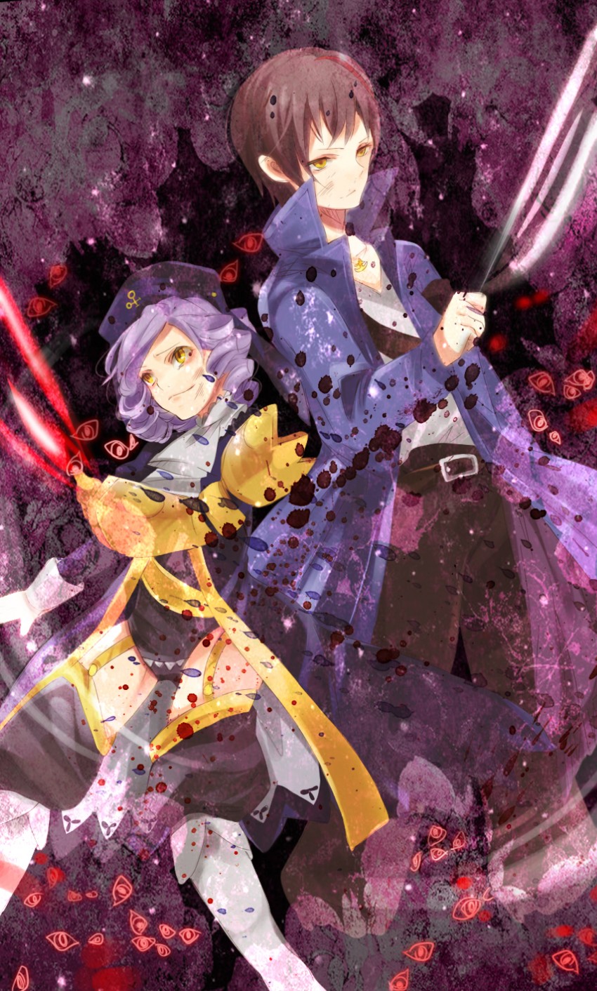dlanor a. knox and willard h. wright (umineko no naku koro ni) drawn by hoe_satsuki
