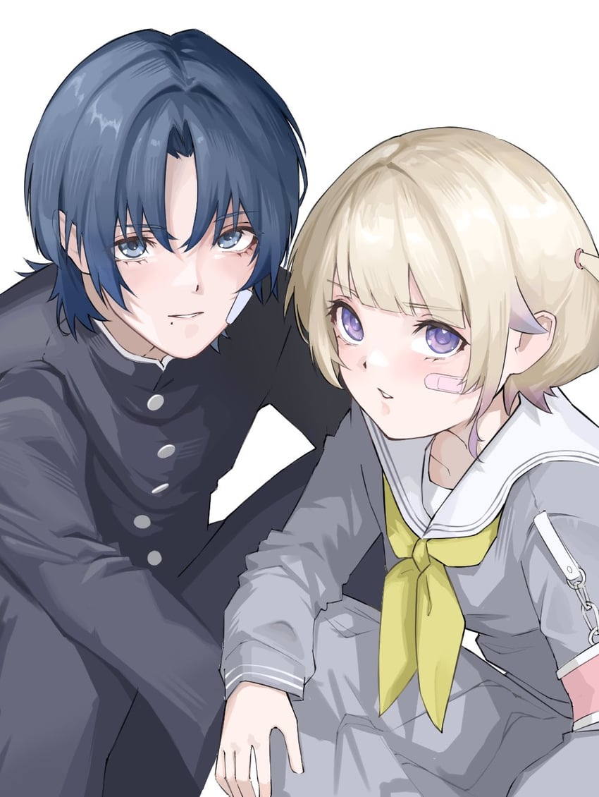 hiodoshi ao and todoroki hajime (hololive and 1 more) drawn by 9tk9m