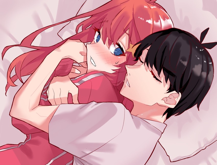 nakano itsuki and uesugi fuutarou (go-toubun no hanayome) drawn by susukida_(sususabu0710)