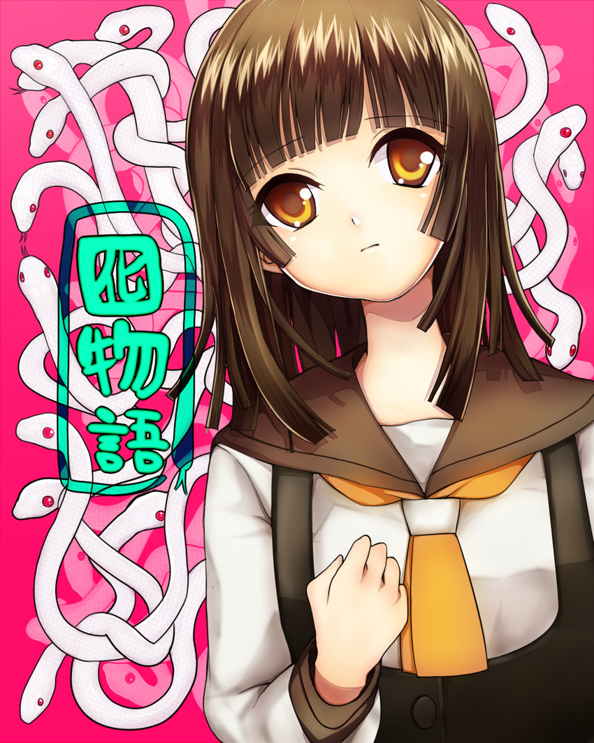 sengoku nadeko and kuchinawa (monogatari and 1 more) drawn by minorichi