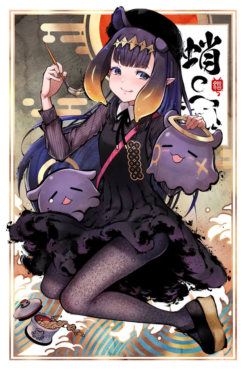 ninomae ina'nis and takodachi (hololive and 1 more) drawn by robot_cat_(robotcatart)