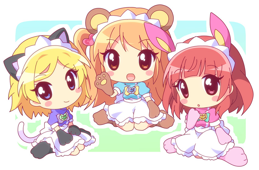 harune aira, amamiya rizumu, and takamine mion (pretty series and 2 more) drawn by mirai_(sugar)